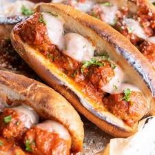 Cheese Meatball Sub Sandwich